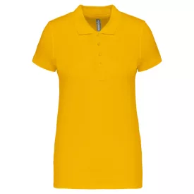 Kariban galléros női póló Piqué 180 sárga