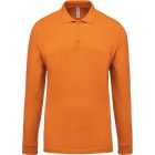 Kariban hosszú ujjú galléros póló Pique 180 narancssárga