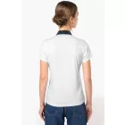 Kariban galléros női póló Two-Tone Jersey 180 fehér-tengerkék