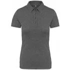 Kariban galléros női póló Jersey 180 melírozott szürke