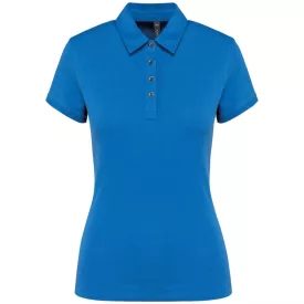   Kariban galléros női póló Jersey 180 világos királykék