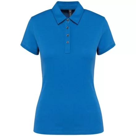 Kariban galléros női póló Jersey 180 világos királykék