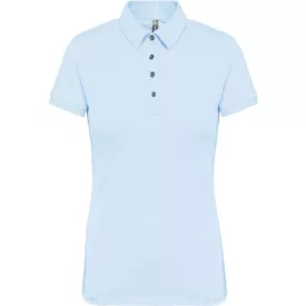 Kariban galléros női póló Jersey 180 égszínkék