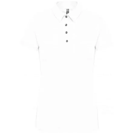 Kariban galléros női póló Jersey 180 fehér