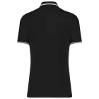 Kariban galléros póló Striped Pique 180 fekete-fehér