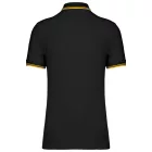 Kariban galléros póló Striped Pique 180 fekete-sárga