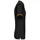 Kariban galléros póló Striped Pique 180 fekete-sárga