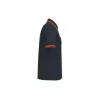 Kariban galléros póló Striped Pique 180 tengerkék-narancs