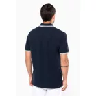 Kariban galléros póló Striped Pique 180 tengerkék-fehér