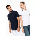 Kariban galléros póló Striped Pique 180 tengerkék-fehér