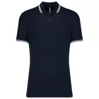 Kariban galléros póló Striped Pique 180 tengerkék-fehér