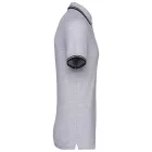 Kariban galléros póló Striped Pique 180 melírozott szürke-fekete