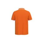 Kariban galléros póló Striped Pique 180 narancs-fehér