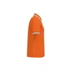 Kariban galléros póló Striped Pique 180 narancs-fehér