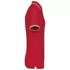 Kariban galléros póló Striped Pique 180 piros-fehér