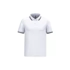 Kariban galléros póló Striped Pique 180 fehér-fekete