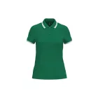 Kariban női galléros póló Striped Pique 180 fűzöld-fehér