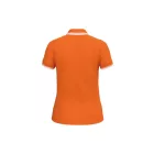 Kariban női galléros póló Striped Pique 180 narancssárga-fehér