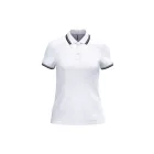 Kariban női galléros póló Striped Pique 180 fehér-fekete