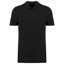 Kariban galléros póló Unisex Pique 180 fekete