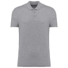 Kariban galléros póló Unisex Pique 180 melírozott szürke