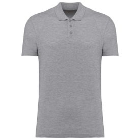   Kariban galléros póló Unisex Pique 180 melírozott szürke