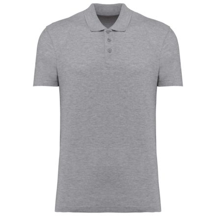 Kariban galléros póló Unisex Pique 180 melírozott szürke