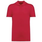 Kariban galléros póló Unisex Pique 180 piros