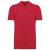 Kariban galléros póló Unisex Pique 180 piros