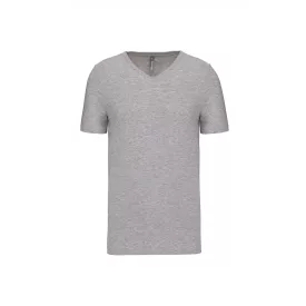   Kariban póló Stretch V-Neck 160 melírozott világosszürke