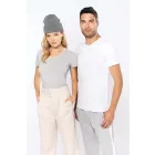 Kariban női póló Stretch V-Neck 160 melírozott világosszürke