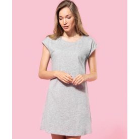 Kariban női pólóruha Long 150 melírozott szürke