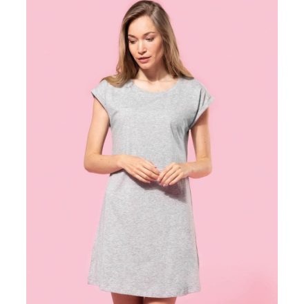 Kariban női pólóruha Long 150 melírozott szürke