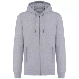   Kariban pulóver Eco-Friendly Zipped Hooded 300 melírozott szürke