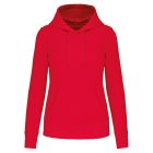 Kariban női pulóver Eco-Friendly Hooded 280 piros