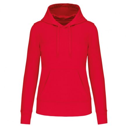Kariban női pulóver Eco-Friendly Hooded 280 piros