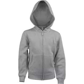   Kariban gyerek pulóver Full Zip Hooded 300 melírozott szürke