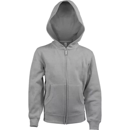 Kariban gyerek pulóver Full Zip Hooded 300 melírozott szürke