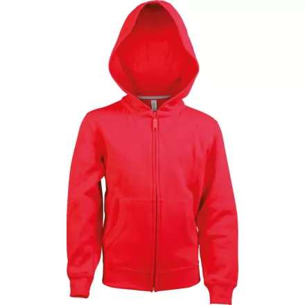 Kariban gyerek pulóver Full Zip Hooded 300 piros