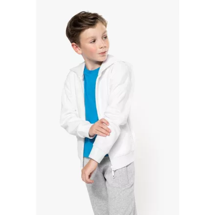 Kariban gyerek pulóver Full Zip Hooded 300 fehér