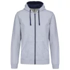 Kariban pulóver Contrast K466 280 melírozott szürke -tengerkék