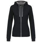 Kariban női pulóver Contrast K466 280 fekete-szürke