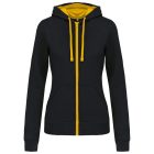 Kariban női pulóver Contrast K466 280 fekete-sárga