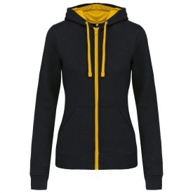 Kariban női pulóver Contrast K466 280 fekete-sárga