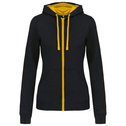 Kariban női pulóver Contrast K466 280 fekete-sárga