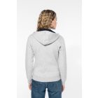 Kariban női pulóver Contrast K466 280 melírozott szürke-tengerkék