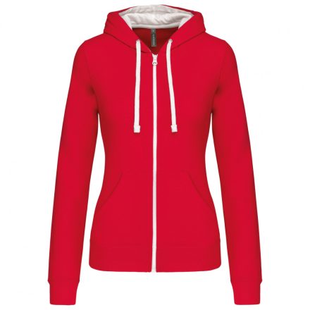 Kariban női pulóver Contrast K466 280 piros-fehér