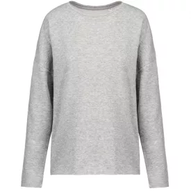 Kariban női pulóver Oversized 270 melírozott szürke