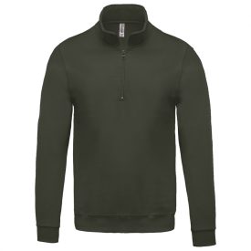 Kariban pulóver Zip Neck 280 sötét khaki