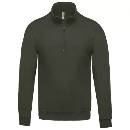 Kariban pulóver Zip Neck 280 sötét khaki